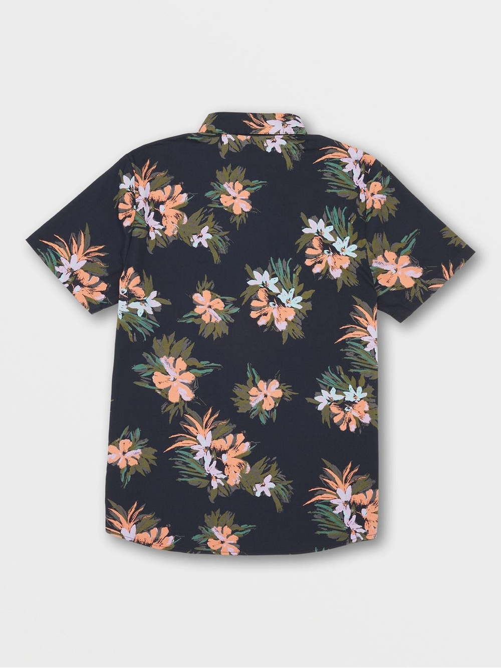 Volcom Navy Floral Short-Sleeve Button-Down Shirt - Picture 3 of 8